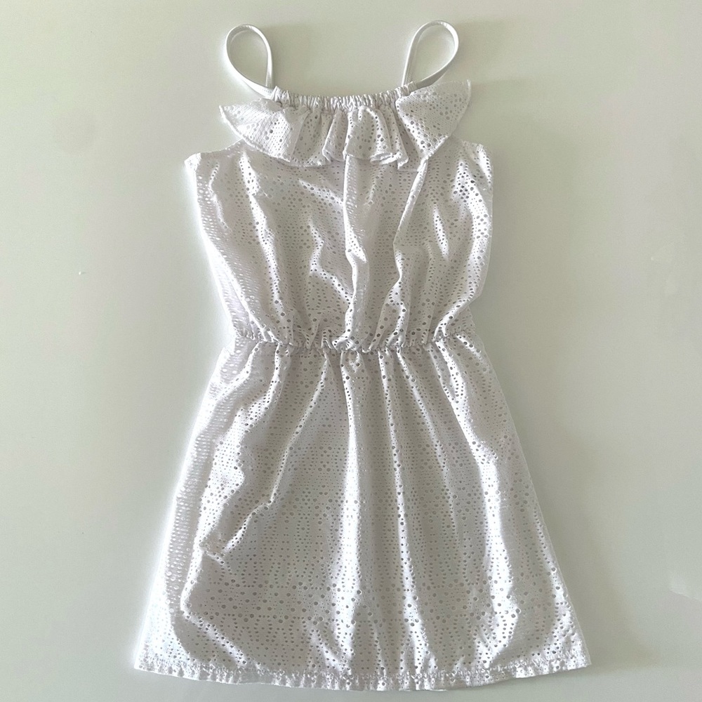 Girls White Dress M 10-12